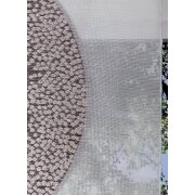 Flächenvorhang Schiebegardine Kreise rot braun teiltransparent, B=60, Maßanfertigung