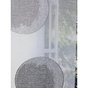 Flächenvorhang Schiebegardine Kreise gelb grau teiltransparent, B=60, Maßanfertigung