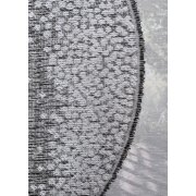 Flächenvorhang Schiebegardine Kreise gelb grau teiltransparent, B=60, Maßanfertigung