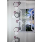 Flächenvorhang Schiebegardine Kreise weiß rot...