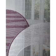 Flächenvorhang Schiebegardine Kreise weiß rot braun teiltransparent, B=60, Maßanfertigung