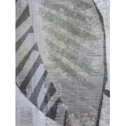 Flächenvorhang Schiebegardine Blätter beige taupe grau transparent, B=57, Maßanfertigung