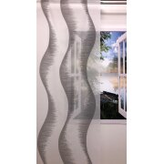 Schiebeelement Fläche Vorhang Gardine weiß grau Breite 60 cm, Maßanfertigung