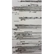 Flächenvorhang Schiebegardine Shirley weiß anthrazit, teiltransparent, Maßanfertigung