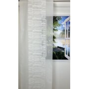 Flächenvorhang Schiebegardine Shirley weiß, teiltransparent, Maßanfertigung