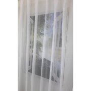 Stores Vorhang Leinenoptik creme Gitteroptik transparent,...