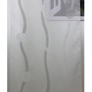 Flächenvorhang Schiebegardine Wellen Kreise weiß schlamm transparent, Maßanfertigung