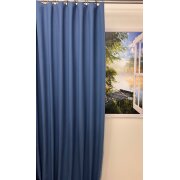 Landhaus Dekostoff Vorhang Innsbruck Leinen-Optik blau...