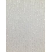 Vorhang Dekoschal einfarbig feine Stick-Streifen creme teiltransparent, fertig genäht