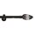 Endstück Blatt schwarz matt Gardinenstange Carrera 19 mm