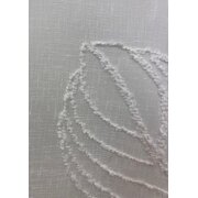 Stores Gardinenstoff Vorhang Käseleinen Blätter natur rohweiß transparent, Meterware