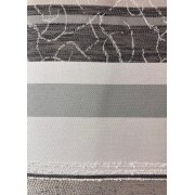 Dekostoff Vorhang Querstreifen steingrau creme hellgrau teiltransparent, Meterware