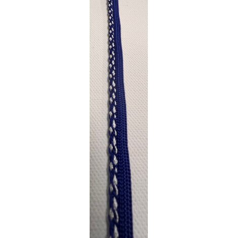Paspelkordel Paspelband Kordel Band blau weiß Breite 8 mm, Meterware