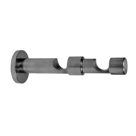 SCHRAUBKAPPENTRÄGER Kombiträger drehbar 2lfg Gardinenstange Vorhangstange 20 mm edelstahloptik