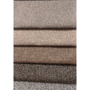 Landhaus Dekostoff Vorhang uni grobe Struktur blickdicht, Meterware Dunkelbraun55