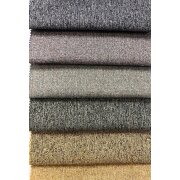Landhaus Dekostoff Vorhang uni grobe Struktur blickdicht, Meterware Senf-Schwarz42