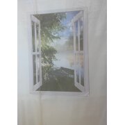 Dekostoff Gardine Organza einfarbig mandarine transp. Reststück 6,5 m
