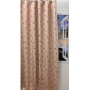 Deko Stoff Gardine Vorhang Landhaus Hirsch beidseitig rot natur blickdicht, Meterware