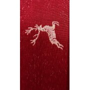 Deko Stoff Gardine Vorhang Landhaus Hirsch beidseitig rot natur blickdicht, Meterware