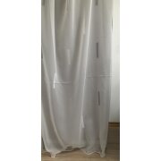 Stores Gardine Stoff Vorhang Streifen grau beige transparent, Reststück 2,1 m