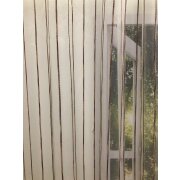 Stores Gardine Stoff Vorhang Streifen creme vanille rot transparent Reststk 9,9m