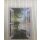 Stores Gardine Stoff Streifen creme vanille rot transparent, Restst&uuml;ck 2 m