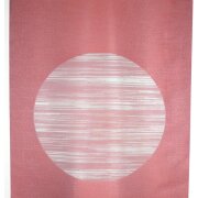 Flächenvorhang Schiebegardine mit Kreisen rot grau, teiltransparent, Meterware