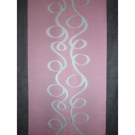 Flächenvorhang Schiebegardine Lasercut beere weiß teiltransparent Reststück 3 m