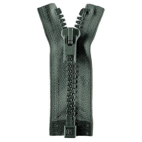 OPTI Marken-Reißverschluss 3490 Kunststoff teilbar NEU 60 cm 0002 grau
