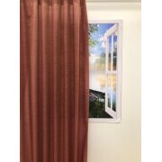 Deko Stoff Vorhang Webdeko Struktur einfarbig rost...