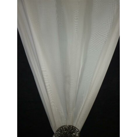 Deko Stoff Gardine Vorhang beige uni, transparent, Meterware
