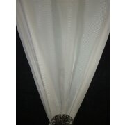 Deko Stoff Gardine Vorhang beige uni, transparent, Meterware