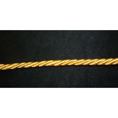 Kordel Schnur Flechtkordel 6 mm gelb, Restst&uuml;ck 3,7 m