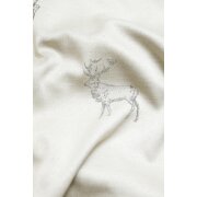 Deko Stoff Gardine Vorhang Landhaus Hirsch grau natur blickdicht, Meterware