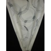 Deko-Stoff Gardine Vorhang m. Kreismuster natur,...