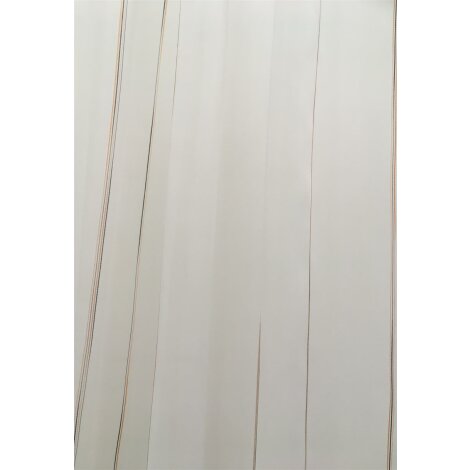 Stores Gardine Stoff Vorhang Streifen wei&szlig; orange grau transparent, Meterware