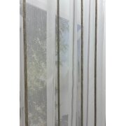 Stores Gardine Stoff Streifen natur rot beige...