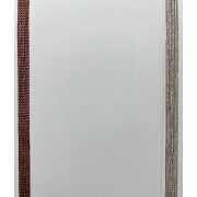 Stores Gardine Stoff Streifen natur rot beige transparent, Meterware