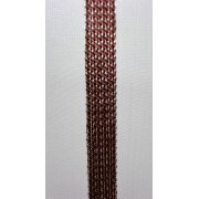 Stores Gardine Stoff Streifen natur rot beige transparent, Meterware