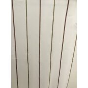 Stores Gardine Stoff Vorhang Streifen natur rot beige transparent, Meterware