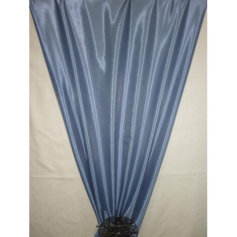 Deko-Stoff Vorhang hellblau uni transparent, Reststück 12,5  m