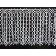 Pannaux Vorhang Scheibengardine Rauten creme H ca. 50 cm, Reststück 1,4 m