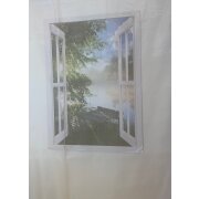 Dekostoff Gardine Organza einfarbig mandarine transp. Restst&uuml;ck 7,6 m