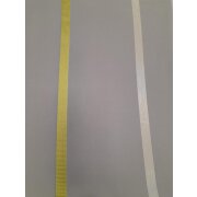 Stores Gardine Stoff Vorhang Streifen creme apfelgrün transparent, Reststück 3,7 m