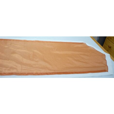 Tischl&auml;ufer L&auml;ufer Tischband Tischdecke fertig gen&auml;ht creme orange, 40 x 180 cm