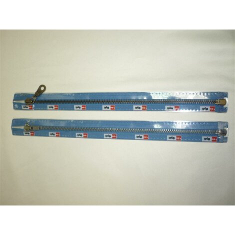 Rei&szlig;verschluss Metall silber oder br&uuml;niert 30-80 cm teilbar Farbe hellblau OPTI PRYM 60 cm
