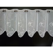 Pannaux Vorhang Scheibengardine Dreieck wei&szlig; H 30 cm transparent, Restst&uuml;ck 9 m