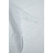 Pannaux Vorhang Scheibengardine Dreieck wei&szlig; H 30 cm transparent, Restst&uuml;ck 9 m