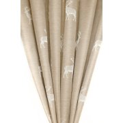 Deko Stoff Gardine Landhaus Vorhang Hirsch beige...