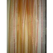 Deko-Schal Gardine Vorhang L&auml;ngsstreifen orange rot transparent, Wunschma&szlig;